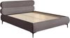 Selsey 'Roule Cord' Polsterbett 140x200 mit Cordstoff und schwarzen Füßen, Grau Bild 4