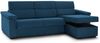 Dmora Schlafsofa mit Halbinsel Esca, Wandelbares Ecksofa für das Wohnzimmer, gepolstert, abnehmbar, 100 % Made in Italy-Qualität, 285x160 h100 cm, Blau Bild 5