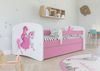 Kocot Kids 'Prinzessin auf dem Pony' Kinderbett 80x160 cm Rosa, mit Rausfallschutz, Matratze, Schublade und Lattenrost Bild 5