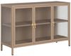 riess-ambiente Sideboard AMSTERDAM 105cm beige/gold - Metall, Riffelglas, 3 Türen, Vitrine (Einzelartikel, 1 St), mit verstellbaren Böden & Stauraum – ideal für Wohnzimmer & Esszimmer Bild 2