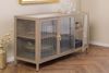 riess-ambiente Sideboard AMSTERDAM 105cm beige/gold - Metall, Riffelglas, 3 Türen, Vitrine (Einzelartikel, 1 St), mit verstellbaren Böden & Stauraum – ideal für Wohnzimmer & Esszimmer Bild 4