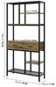 HOMECHO Bücherregal, Standregal mit Schubladen und Ablagen stabil 90x30x180cm Bild 4