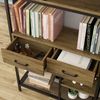 HOMECHO Bücherregal, Standregal mit Schubladen und Ablagen stabil 90x30x180cm Bild 3