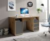 PRIMUS 2 Schreibtisch mit Schubladen, Artisan Eiche Optik / Anthrazit - Bürotisch Computertisch fürs Homeoffice mit Stauraum und offenen Ablagefächern - 145 x 74 x 65 cm (B/H/T) Bild 4