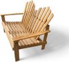 2-Sitzer Adirondack Gartenbank aus Akazienholz, ca. 125 x 80 x 94 cm – Braun Bild 5