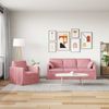 vidaXL Sofa Set 2 pcs Rosa 198 x 78 x 80 cm Samt 3407599 Bild 3