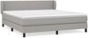 vidaXL Boxspringbett mit Matratze Hellgrau 160x200 cm Stoff 3126093 Bild 2