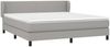 vidaXL Boxspringbett mit Matratze Hellgrau 160x200 cm Stoff 3126093 Bild 3