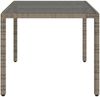 vidaXL Gartentisch mit Glasplatte Grau 150x90x75 cm Poly Rattan 365532 Bild 5