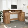 vidaXL LED-Schreibtisch Artisan-Eiche 160x55x91 Holzwerkstoff 3309437 Bild 3