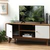 Casâme 'ALBURA' TV-Möbel 2 Türen und 2 Fächer L128,5 cm - Dunkles Holz Bild 3