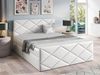 Mirjan24 Boxspringbett Alpiry, Weiß, 140x200 cm, Kunstleder Bild 2