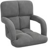 vidaXL Verstellbarer Fußsessel Dunkelgrau Samt 42028134 Bild 2