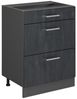 Küchenunterschrank R-Line Schwarz Beton 60 cm ohne Arbeitsplatte Vicco Bild 5