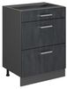 Küchenunterschrank R-Line Schwarz Beton 60 cm ohne Arbeitsplatte Vicco Bild 4
