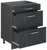 Küchenunterschrank R-Line Schwarz Beton 60 cm ohne Arbeitsplatte Vicco Bild 3