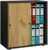 VCM Büroschrank Lona 919445 Anthrazit / Honig-Eiche B. 70 x H. 73 x T. 37 cm Bild 4