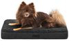 lionto Tierkissen orthopädisch Memoryfoam, Plüschoberfläche & Wildlederimitat, abnehmbarer, waschbarer Bezug & Tragegriff Bild 5