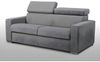Schlafsofa 3-Sitzer Stoff VIZIR - Grau - Liegefläche: 140 cm - Matratzenhöhe: 18 cm mit Memory Schaum Bild 4