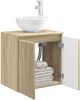 vidaXL Wandmontierte Waschtisch Sonoma-Eiche 49,5 x 35 x 63 cm 890384 Bild 2