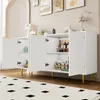 Sideboard (160/40/80 cm) Mehrzweckschrank mit Türen, Küchenschrank, Aufbewahrungsschrank, Wohnzimmerschrank, matt Bild 3
