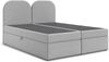 AX LIVING Migwell Boxspringbett 160x200 Hellgrau Bettkasten Kopfteil Bild 2
