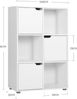 WOLTU Bücherregal Bücherschrank Standregal Aufbewahrungregal Raumteiler Büroregal Aktenschrank, mit 3 Türen, 6 Fächer, 29 x 91 x 59,6 cm,Weiß SK001ws Bild 3