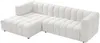 Vente-unique - LERICI Sofa Stoff Weiß - B 158 cm x H 74 cm x L 260 cm Bild 3