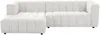 Vente-unique - LERICI Sofa Stoff Weiß - B 158 cm x H 74 cm x L 260 cm Bild 2