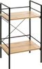 HAKU Möbel Beistelltisch - schwarz-eiche - H. 62cm x B. 34cm - HAKU-21957 Bild 1
