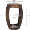 FineBuy Beistelltisch Sheesham Massivholz rund 30cm · Kleiner Runder Couchtisch mit offenem Fach · Handgefertigter Wohnzimmertisch im modernen Design aus Echtholz Bild 3