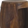 FineBuy Beistelltisch Sheesham Massivholz rund 30cm · Kleiner Runder Couchtisch mit offenem Fach · Handgefertigter Wohnzimmertisch im modernen Design aus Echtholz Bild 4