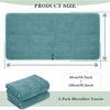 Mikrofaser Handtuch Haare 2er Pack 50x100cm Grün Weich Saugstark Bild 2