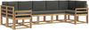 vidaXL Outdoor-Sofagarnitur mit Kissen 7 pcs Weiß und Anthrazit 3388156 Bild 2
