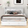 Mobiles Schrankbett mit Schublade & Regalen, 140x200 cm, Weiß Bild 2
