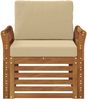vidaXL Outdoor-Sofa Massives Akazienholz und Polyester Natur 3436358 Bild 3