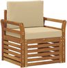 vidaXL Outdoor-Sofa Massives Akazienholz und Polyester Natur 3436358 Bild 2