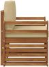 vidaXL Outdoor-Sofa Massives Akazienholz und Polyester Natur 3436358 Bild 4