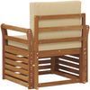 vidaXL Outdoor-Sofa Massives Akazienholz und Polyester Natur 3436358 Bild 5