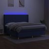 vidaXL Boxspringbett mit Matratze & LED Blau 180x200 cm Stoff 3139059 Bild 3