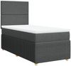 vidaXL Boxspringbett mit Matratze Dunkelgrau 90x190 cm Stoff 3294205 Bild 3