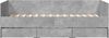 vidaXL Tagesbett mit Schubladen ohne Matratze Betongrau 100x200 cm 3280814 Bild 4