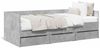vidaXL Tagesbett mit Schubladen ohne Matratze Betongrau 100x200 cm 3280814 Bild 2