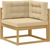 vidaXL Outdoor-Sofagarnitur mit Kissen 6 pcs Weiß und Beige Polyester 3386592 Bild 4
