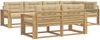 vidaXL Outdoor-Sofagarnitur mit Kissen 6 pcs Weiß und Beige Polyester 3386592 Bild 2