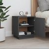 Nachttisch Grau 40 x 34 x 45 cm Massivholz Kiefer [818279] Bild 3