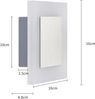 ZMH LED Innen Wandleuchte Moderne Wandbeleuchtung 3000K Warmweiß Eisen und Acryl Ø16cm 7W Flurlampe Bild 3
