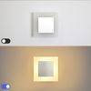 ZMH LED Innen Wandleuchte Moderne Wandbeleuchtung 3000K Warmweiß Eisen und Acryl Ø16cm 7W Flurlampe Bild 4