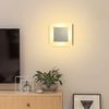 ZMH LED Innen Wandleuchte Moderne Wandbeleuchtung 3000K Warmweiß Eisen und Acryl Ø16cm 7W Flurlampe Bild 2