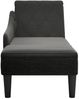 vidaXL Chaiselongue mit Kissen und Rechter Armlehne Schwarz Stoff 4009767 Bild 4
